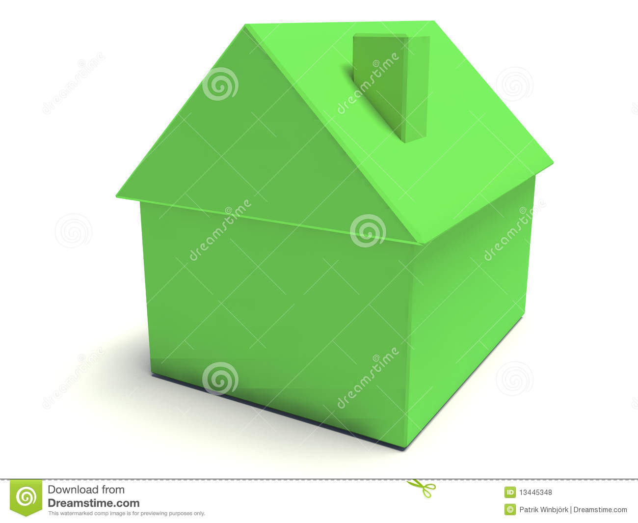 Casa verde simples 13445348